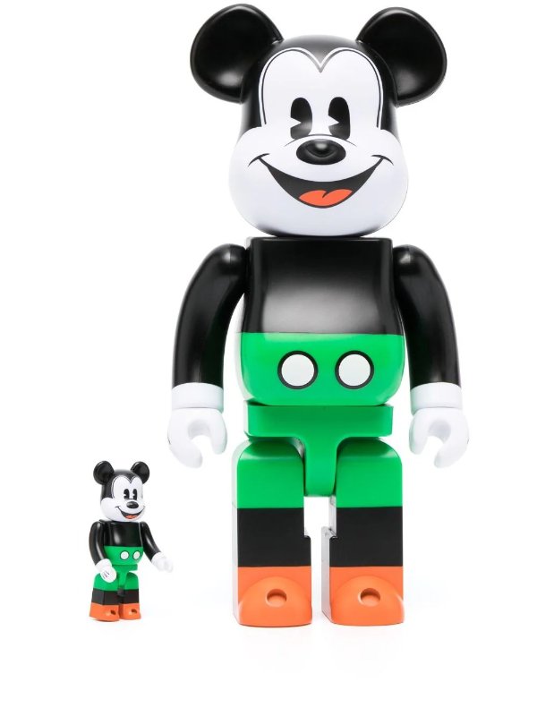 x Mickey Mouse 100% 400% Be@rbrick toy set