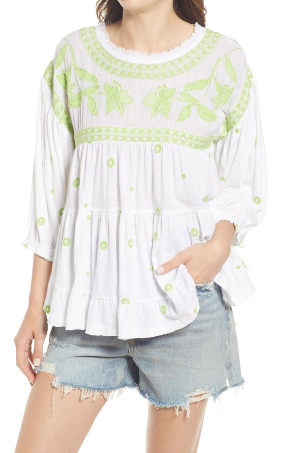 Edie Embroidered Top