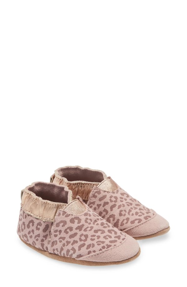 Leopard Print Crib Shoe