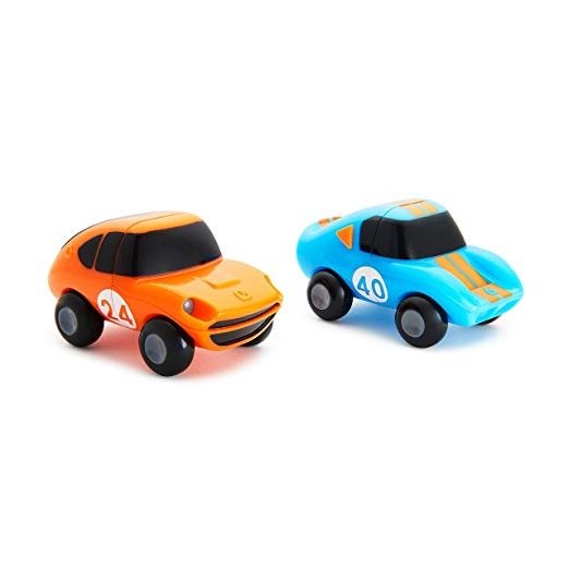 2 Piece Magnet Motors Mix and Match Car Bath Toy, Blue/Orange
