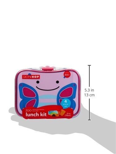 Little Kid and Toddler Mealtime Lunch Kit Feeding Set, Multi, Blossom Butterfly