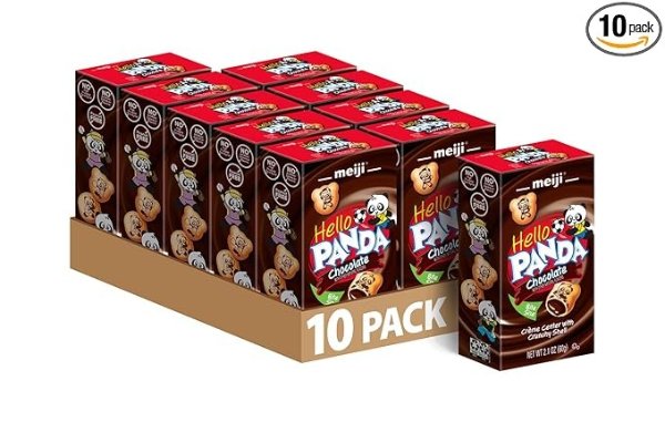 Hello Panda Cookie, Chocolate, 2.1 Ounce (Pack of 10)