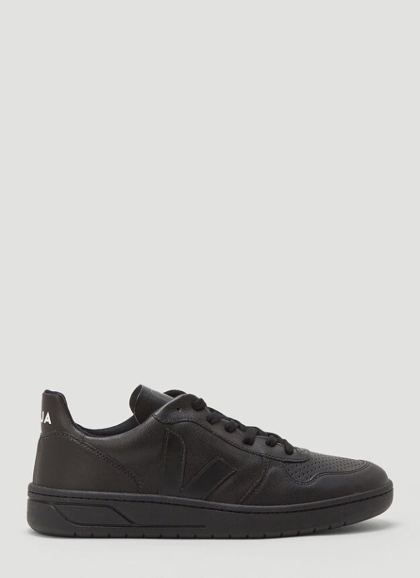 V-10 CWL Faux-Leather Sneakers in Black