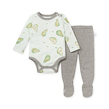 ® Preemie 2-Piece Pear-fectly You Bodysuit & Pant Set in Grey | buybuy BABY