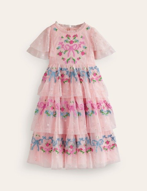 Embroidered Tulle DressProvence Dusty Pink