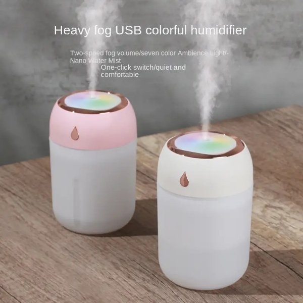 Portable Mini Humidifier 220ml 330ml Small Cool Mist Humidifier Usb Personal Desktop Humidifier For Bedroom Travel Office Home - Appliances - Temu