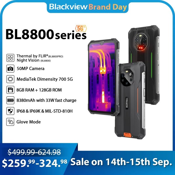 Bl8800 Pro Rugged Thermal Imaging Camera Phone