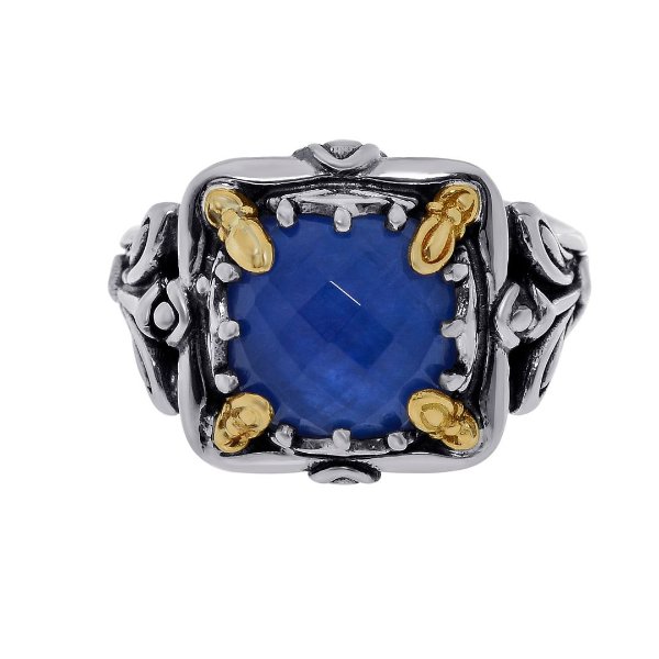 Konstantino Gen K Sterling Silver and 18k Yellow Gold, Sodalite Doublet Statement