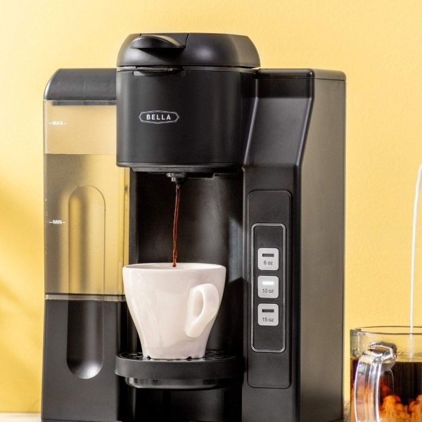BELLA 2合1单杯胶囊咖啡机 也能用咖啡粉