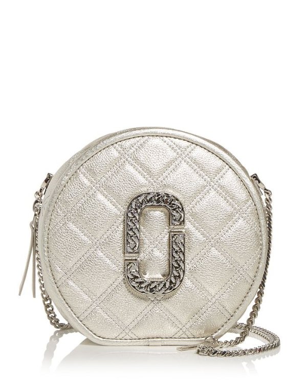 Round Quilted Leather Crossbody