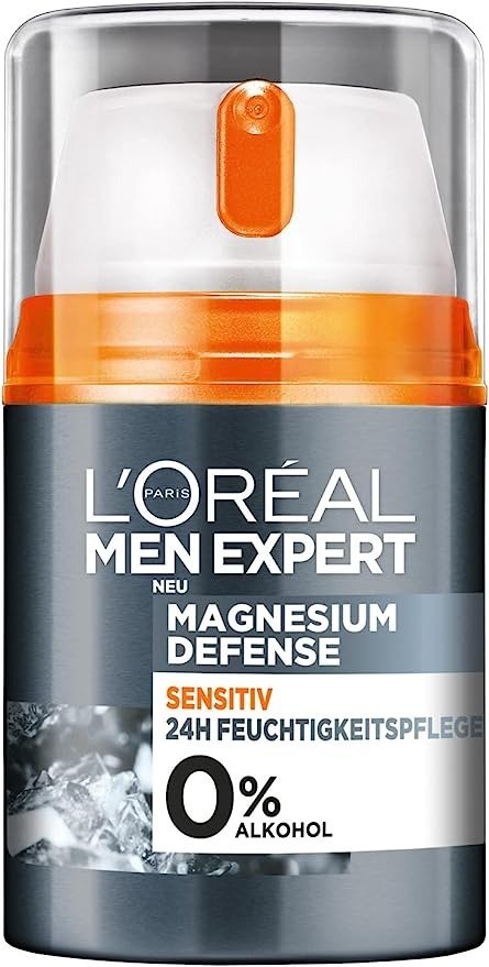 Magnesium Defense 男士专业面部日间护理霜，含透明质酸，可修饰肤色，1 x 50 毫升