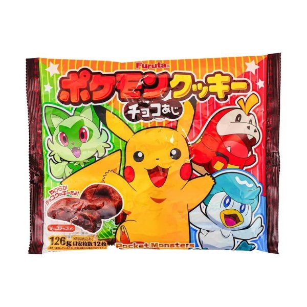 【精灵宝可梦Pokemon】日本FURUTA古田 神奇宝贝巧克力曲奇 126g【动漫好物】