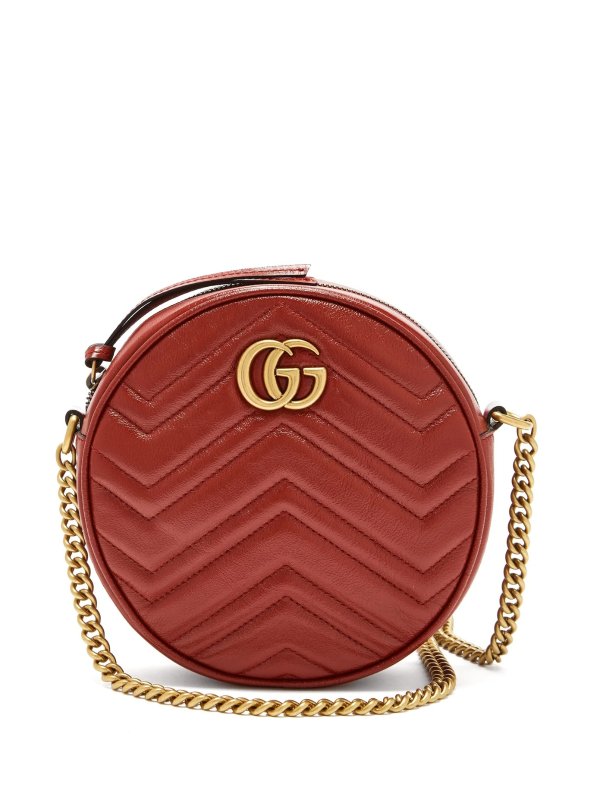 GG Marmont circular leather cross-body bag | Gucci | MATCHESFASHION.COM US