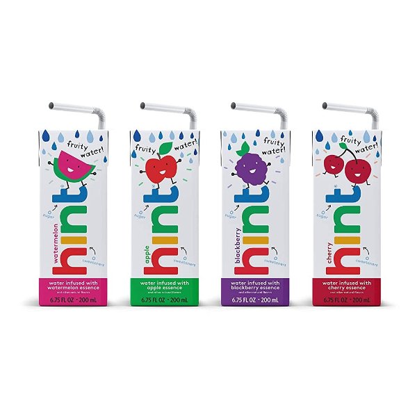 Kids Water Variety Pack (Pack of 32), 6.75 Ounce Boxes, 8 Boxes Each of: Cherry, Watermelon, Apple, & Blackberry, Zero Sugar, Zero Sweeteners, Zero Preservatives, Zero Artificial Flavors