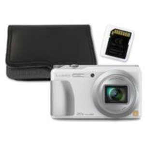 Refurbished LUMIX DMC-ZS35 20X Long-Zoom Selfie Digital Camera Bundle(Black or White)