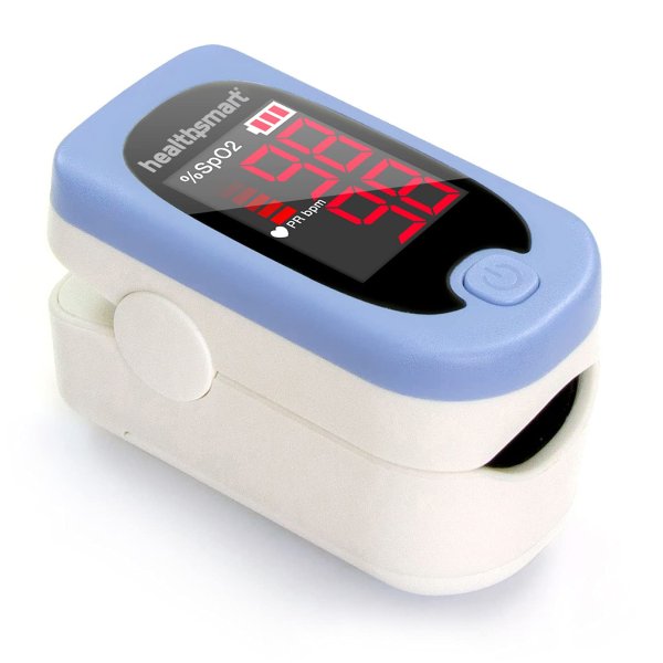 HealthSmart Pulse Oximeter for Fingertip That Displays Blood Oxygen Saturation Content