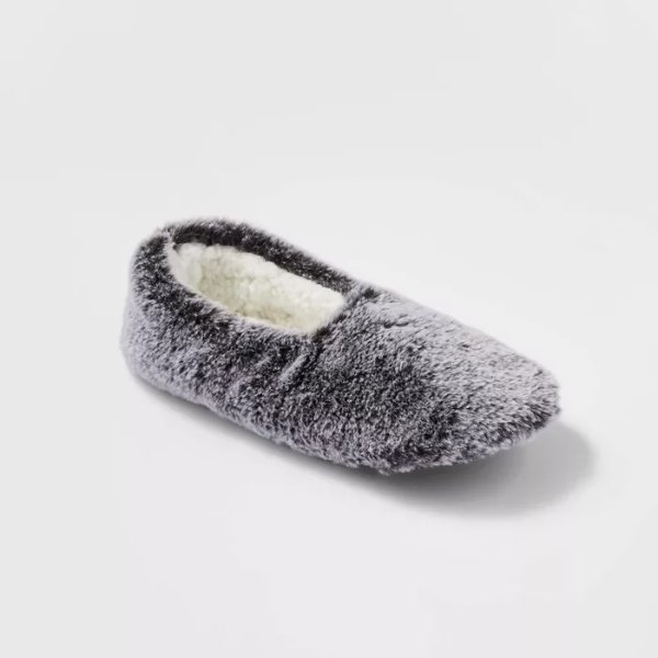 Women's Faux Fur Pull-On Slipper Socks