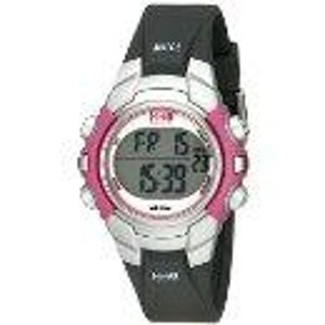 Timex Women&#39;s T5J151 1440 Sports Digital Black/Pink Resin Strap Watch