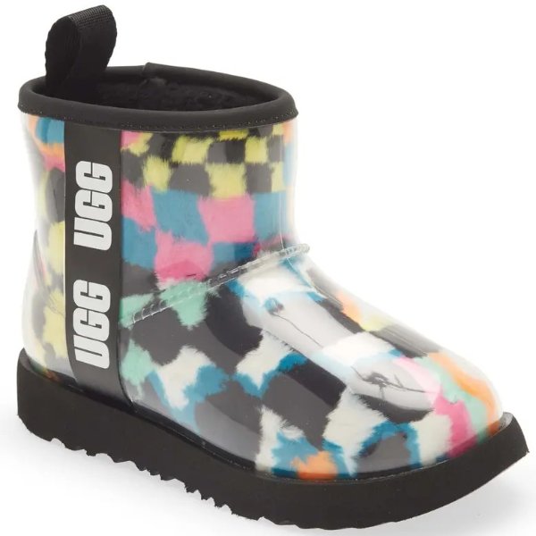 Kids' Classic Clear Checkerboard Waterproof Boot