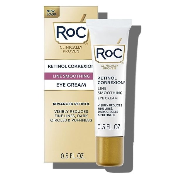 Retinol Correxion Under Eye Cream for Dark Circles & Puffiness, Daily Wrinkle Cream, Anti Aging Line Smoothing Skin Care Treatment 0.5 oz (Packaging May Vary)
