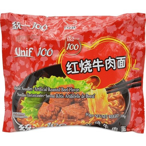 Unif100 Instant Noodle Artificial Roasted Beef Flavor