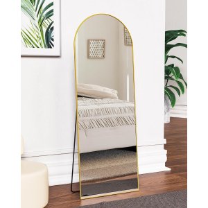 antok Arch Floor Mirror, Arched Full Length Mirror with Stand