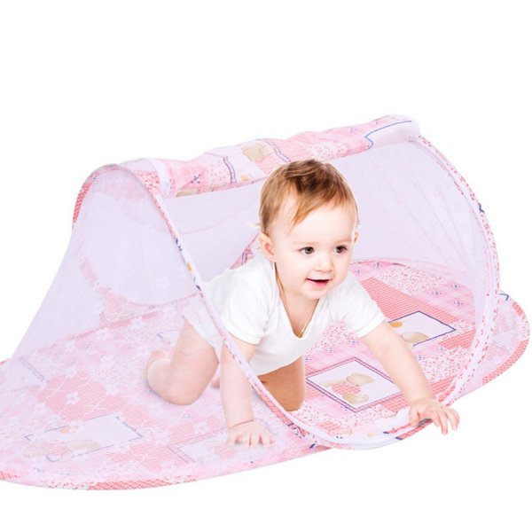 Portable Infant Bed Mosquitos Nets Foldable Crib Anti Mesh Sleeping Mosquito Net Cover Zipper Arched Mosquito Curtain For Baby