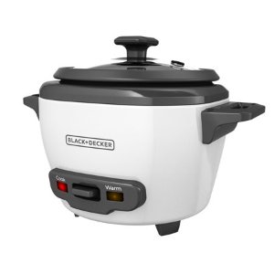 BLACK+DECKER 3-Cup Electric Rice Cooker with Keep-Warm Function, White, RC503 @ Walmart