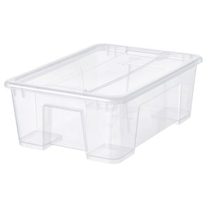 SAMLA Box with lid - clear - IKEA