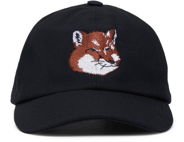 Large fox head embroidery 6P cap