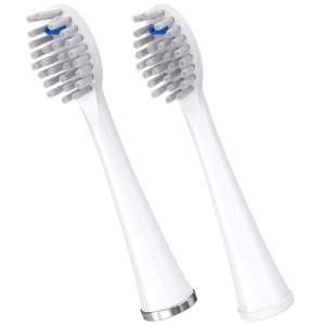 Waterpik Full Size Replacement Brush Heads for Sonic-Fusion Flossing Toothbrush SFFB-2EW, 2 Count White