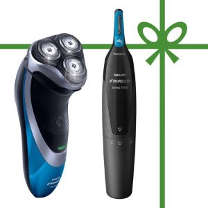 Philips Norelco Electric Shaver AquaTech 4100 with bonus Nosetrimmer, NT1700