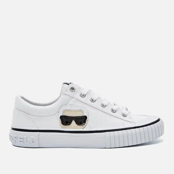 Women's Kampus Ii Canvas Low Top Trainers - White