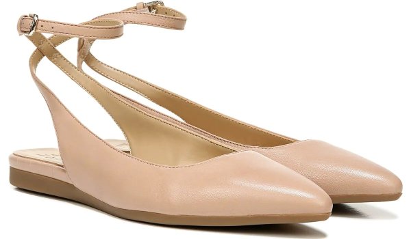 .com |Hamilton in BARELY NUDE LEATHER Flats