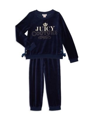 Juicy Couture Baby Girl's 2-Piece Velour Top & Pants Set