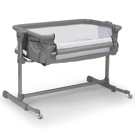 Close2Me Bedside Baby Bassinet Sleeper with Breathable Mesh and Adjustable Heights - Lightweight Portable Crib, Grey