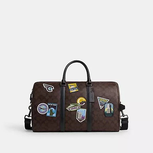 Venturer Bag In Signature Canvas With Travel Patches