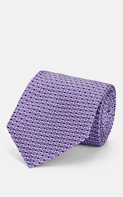 Diamond-Dot Silk Faille Necktie