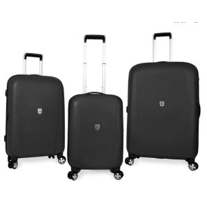 3-Piece SwissGear Black Hardside Luggage Set