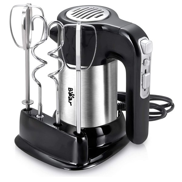 2x5 Speed 300W Handheld Mixer with 4 Stainless Steel Accessories