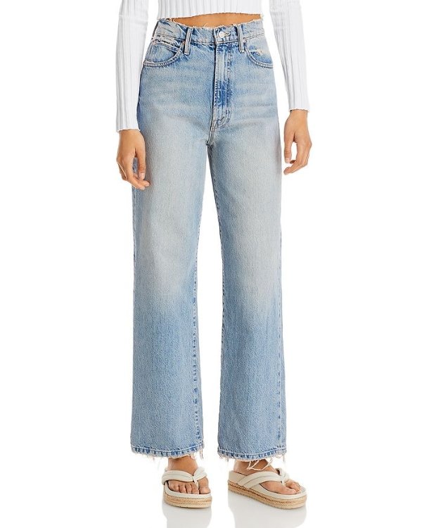 High Waist Tunnel Vision Sneak Wide Leg Jeans in The Other