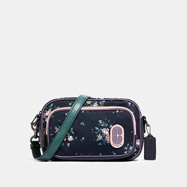 Court Crossbody With Rose Bouquet Print