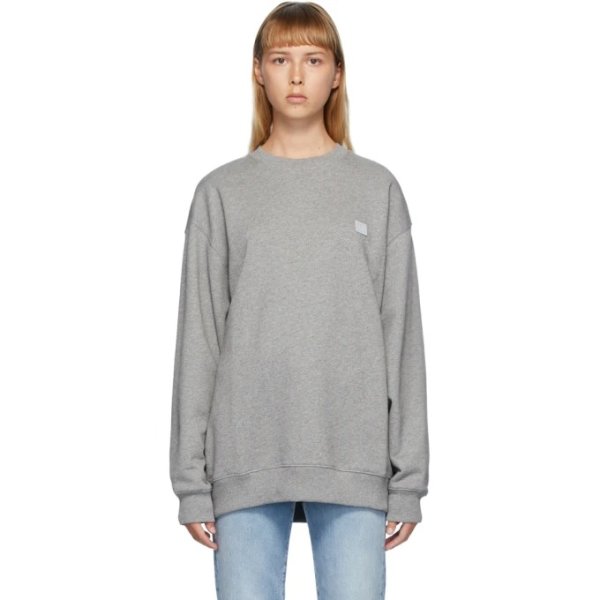 Grey French Terry Oversized Sweatshirt