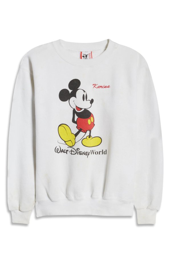 Unisex Secondhand Mickey Karina Embroidered Sweatshirt