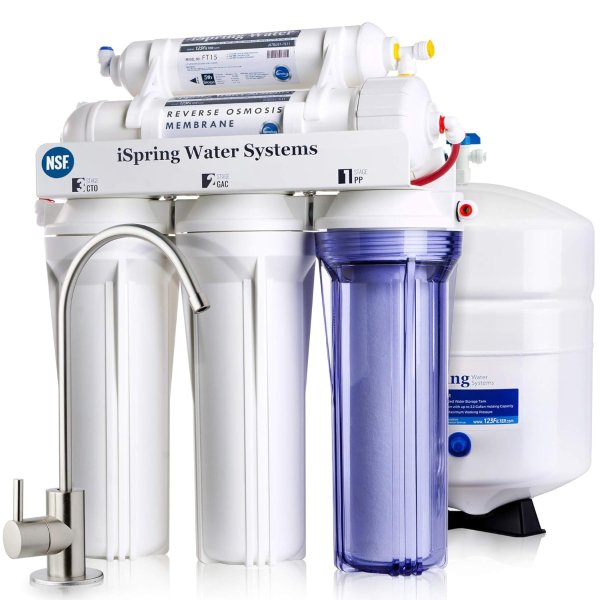 RCC7 High Capacity Under Sink 5-Stage Reverse Osmosis Drinking Water Filtration System and Ultimate Water Softener- WQA Gold Seal Certified