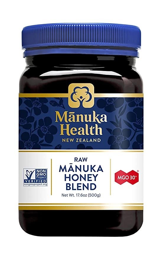 , MGO 30+ Raw Manuka Honey Blend, 100% Pure New Zealand Honey, 1.1lb / 17.6oz (500g), Non-GMO Verified