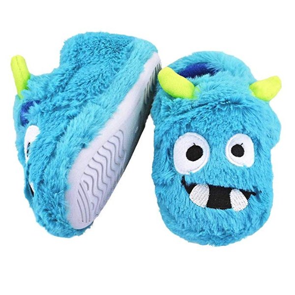 LA PLAGE Boys Slippers Monster for Kid Toddler Boys House Shoes Bedroom Slippers