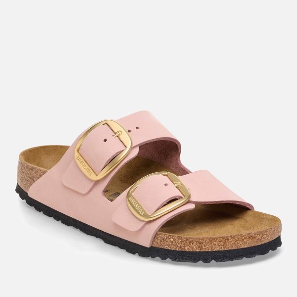 脏粉色麂皮凉鞋