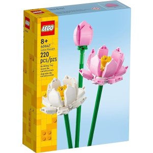 LegoLotus Flowers Building Kit, Artificial Flowers for Decoration, Gift Idea, Aesthetic Room Decor for Kids, Building Toy for Girls and Boys Ages 8 and Up, 40647