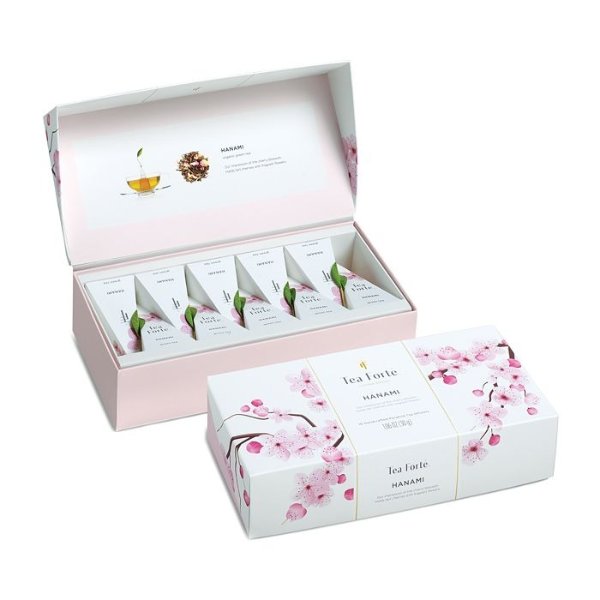 Hanami 樱桃+绿茶+玫瑰香茶叶礼盒 10包装